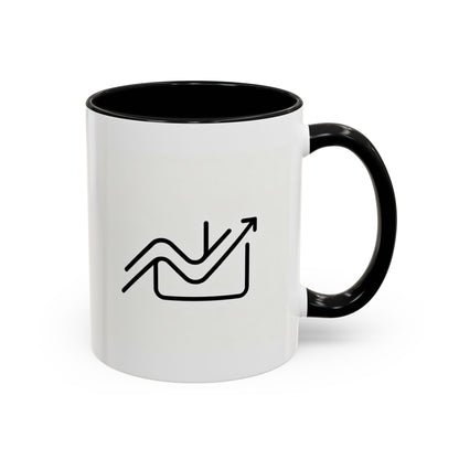 Growth Chart Accent Coffee Mug – Minimalist Rising Trend Design (11/15oz)
