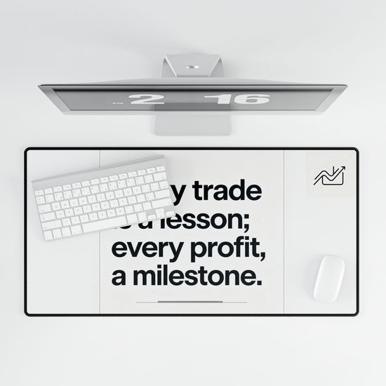 Desk Mat — "In the market’s chaos, discipline builds fortune" Motivational Trading Desk Mat