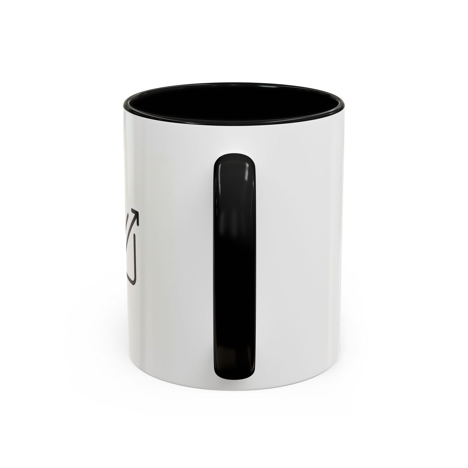 Growth Chart Accent Coffee Mug – Minimalist Rising Trend Design (11/15oz)