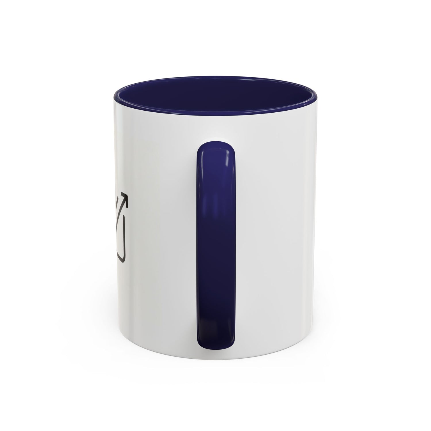 Growth Chart Accent Coffee Mug – Minimalist Rising Trend Design (11/15oz)
